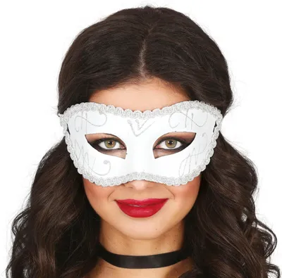 Image de Carnaval Venise Masque mystérieux Élégance look vénitien, couleur : blanc