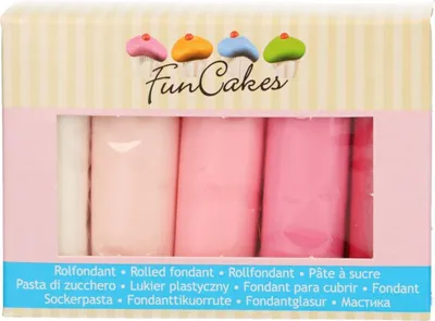 Produktbild von FunCakes Fondant Multipack Pink Colour Palette 5 x 100g