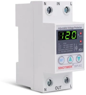 Produktbild von 230V-Spannungsregler - 230V-Underspannungsbeveiligung - Herstelbeveiligung mit Voltmeter 63A SVP-912