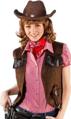 Produktbild von Cowgirl Weste Wilder Westen Damen Karneval Fasching Kostüm 36/46