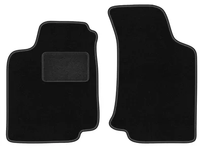 Produktbild von Velours-Fußmatten Vorne passend für Volkswagen Golf III (Cabrio, Fließheck, Kombi, Bj. 1993-2002) –  schwarz, passgenau, mit Befestigungen set 2 Stk. - STANDARD