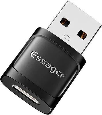 Produktbild von Essager OTG-Adapter, USB-C auf USB 3.0, schwarz