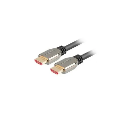 Zdjęcie produktu dla Lanberg CA-HDMI-30CU-0010-BK, 1 m, HDMI Typu A (Standard), HDMI Typu A (Standard), 48 Gbit/s, Czarny, Srebrny