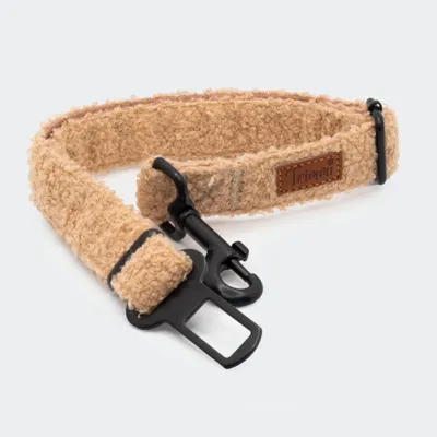 Immagine prodotto di Cintura di sicurezza per cani Teddy da auto, beige – cintura di sicurezza regolabile per cani
