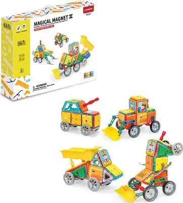 Produktbild von Magnetická stavebnica Heavy Equipment set 98ks - Magical Magnet II
