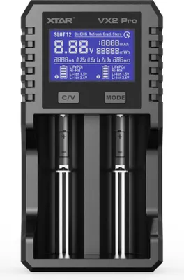 Obrázek produktu pro XTAR VX2 PRO nabíječka s LCD displejem 2 port, 18650 / 21700 / AA / AAA
