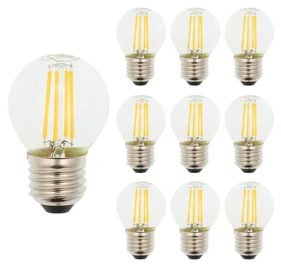 Produktbild von VITO E27 LED Filamentlampe G45 4W 520lm 2700K 240V 45mm 10 Stück