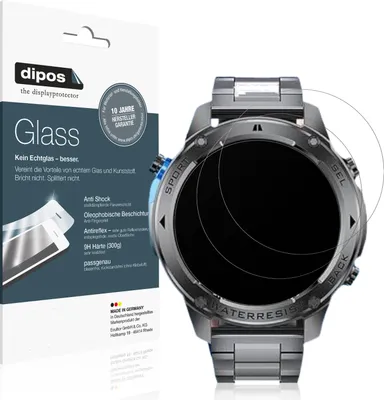Produktbild von 2x Schutzfolie für HIRREO DM2G-A matt - Anti-Shock 9H Folie dipos Glass Kunststoffglas