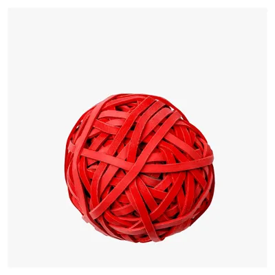 Produktbild von Gummiband | 1kg Beutel | Gummiring | Ideal für Haushalt und Büro | Wiederverwendbar | Langlebig | Rot