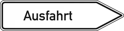 Produktbild von Dreifke® Schild I Wegweiser Ausfahrt, rechtsweisend, Aluminium RA0, reflektie...