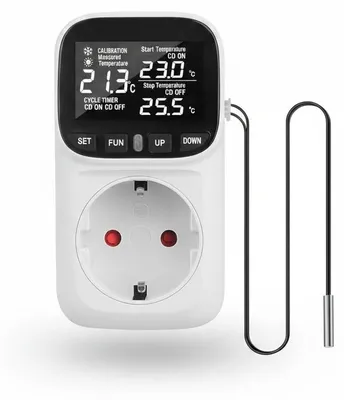 Immagine prodotto di InAndOutdoorMatch - Termostato digitale - Modalità riscaldamento e raffreddamento, Immagine generata dall'IA