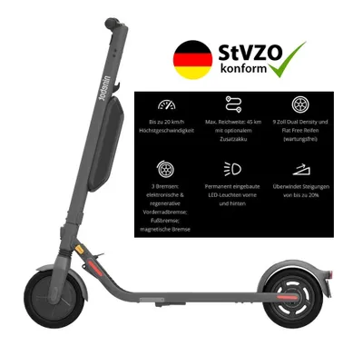 Obrázek produktu pro Ninebot by Segway E45D, Klasické skútr, Černá, Šedá, 20 km/h, 100 kg, Jakékoliv pohlaví, 14 rok/roky