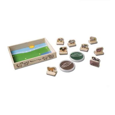 Immagine prodotto di Il mio primo set di timbri in legno - Animali della fattoria - Veicoli
