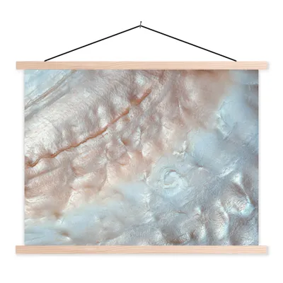 Produktbild von MuchoWow® Textilposter Muscheln - Abstrakt - Natur 40x30 cm mit holzfarbenen Rahmen - Bilder