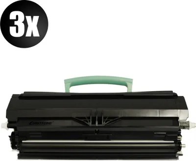 Produktbild von 3x Eurotone Toner Alternative für Lexmark 00E460X11E Black Schwarz