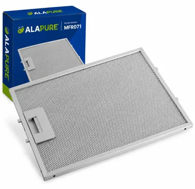 Productafbeelding van Alapure metaalfilter, geschikt voor Novy 508-9008 / 6200020, afmetingen 315x270x9 mm