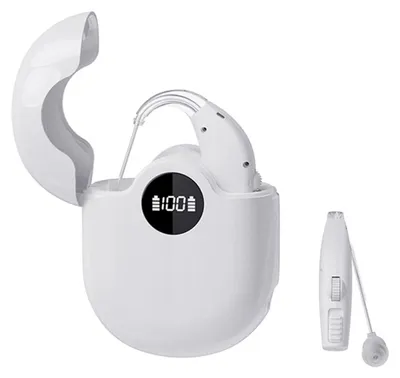 Produktbild von 2er-Pack Hörverstärker für Senioren Wiederaufladbare Hörgeräte Persönlicher Soundverstärker Hörhilfen für Erwachsene mit Ladestation