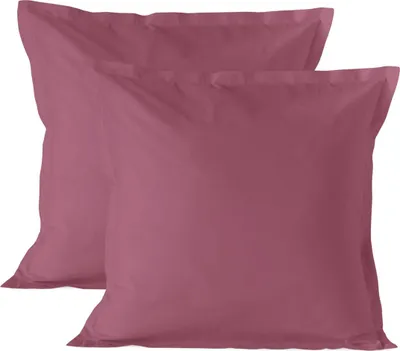Produktbild von Basic Kissenbezug Magenta  60x60 cm (x2) 100% Baumwolle Hergestellt in Europa