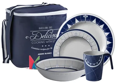 Produktbild von Geschirr Set Pacific, 24 teilig, Tragetasche