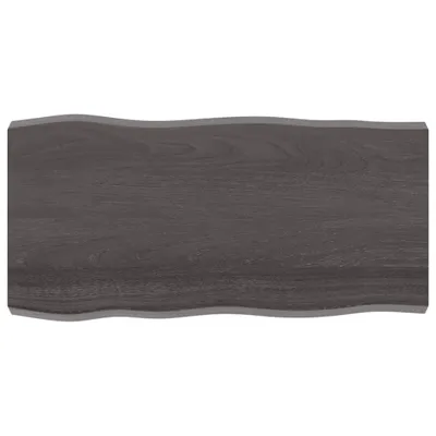 Image de vidaXL Plateau de table 100x50x(2-6) cm Bois massif traité bord d'arbre