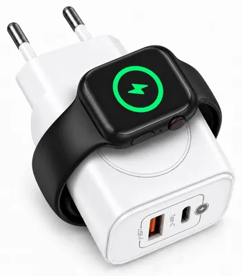 Immagine prodotto di Caricabatterie per smartwatch, adattatore USB-C 3-in-1, 20W, ricarica rapida PD 3.0