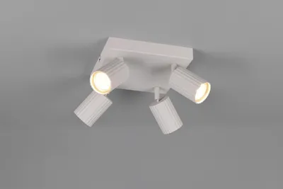 Obrázek produktu pro Stropní bodové svítidlo, kovové, šedé, 4 světla, předsíň, GU10, W 20 cm