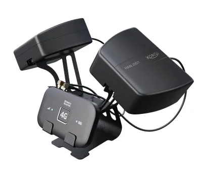 Produktbild von XORO HAN 2007: Leistungsstarke LTE MiMo Antenne (4G, 11 dBi) für mobile Router & Surfstick (CRC9 Anschluss)