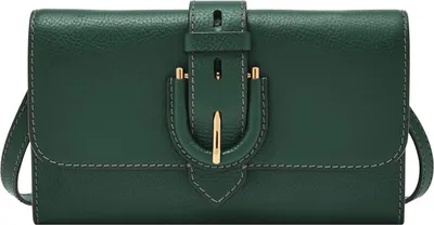 Produktbild von FOSSIL Geldbörse Umhängetasche Harwell Wallet Crossbody Viridian dunkelgrün
