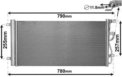 Produktbild von VAN WEZEL 37005612 Kondensator Klimaanlage Klimakondensator für CHEVROLET CAPTIVA (C100, C140) +Trockner