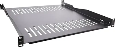 Produktbild von InLine 19" Fachboden, 550mm, 50kg, 1HE, RAL 9005 schwarz, Regal, SPCC, Schwarz, 2,5 kg