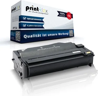 A toner cartridge and its packaging are displayed against a white background.
