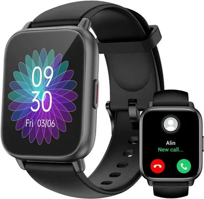 Produktbild von RUIMEN Smartwatch mit Telefonfunktion, 1.85" HD-Touchscreen, 110+ Sportmodi, Herzfrequenz-, SpO2- & Schlafmonitor, IP68 wasserdicht