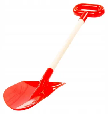 Produktbild von Große rote Sandkelle mit Holzgriff, 60 cm