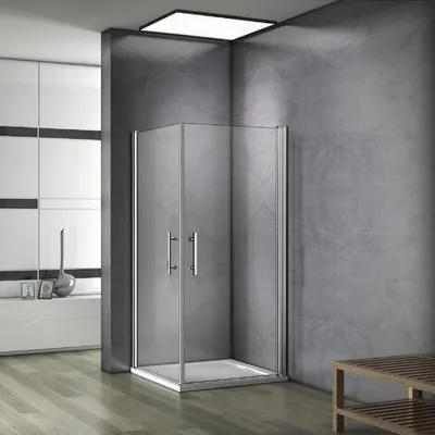 Produktbild von 80x76x187cm Duschkabine Eckzugangstür mit Antikalkglas