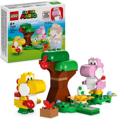 Produktbild von LEGO Super Mario Yoshis wilder Wald – Erweiterungsset, Spielzeug mit 2 Yoshi-Figuren aus Steinen für Jungs und Mädchen, Kleines Geschenk für Kinder und Gamer ab 6 Jahren 71428