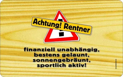 Produktbild von Resopal Brettchen - Frühstücksbrettchen - Achtung Rentner