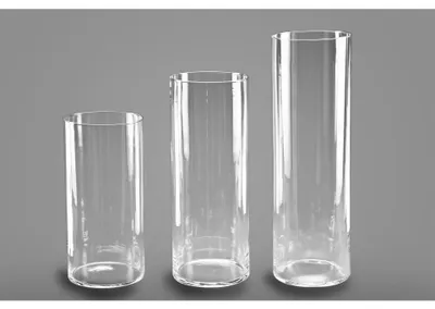 Produktbild von Hatchet Glas Blumenvase Zylinder Modell - Glas - 50 x D19 cm