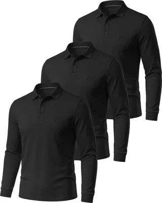 Produktbild von normani 3er Set Herren Langarm Poloshirt