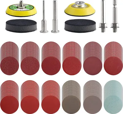 Produktbild von Schleifscheiben 240 Stück, 50 Mm, Klett Rückseite, P80 Bis 3000, Für Winkelschleifer Und Rotationswerkzeuge