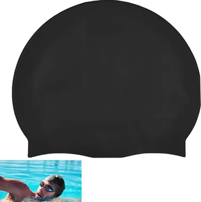 Imagen del producto de Gorro de natación de silicona, unisex, color , talla única, ideal para cabello largo