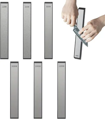 Produktbild von Diamant Schleifstein Set, 6-teilig, Körnungen 120-3000, für Küche und Haushalt