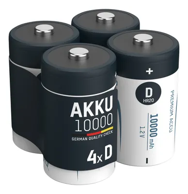 Produktbild von ANSMANN Akku Mono D 9300 mAh 1,2V NiMh, 4 Stück