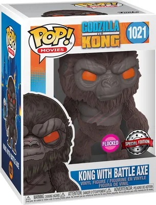 Produktbild von Godzilla vs. Kong - Kong With Battle Axe 1021 Special Edition Flocked - Funko Pop! - Vinyl Figur