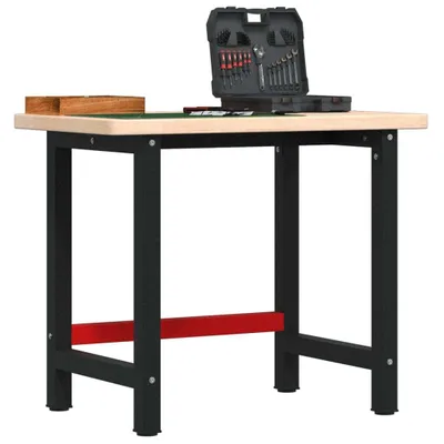 Produktbild von "2026 Promotion" Werkbank 100x60x83 cm Massivholz Eiche Rechteckig - Werkbänke CC16781