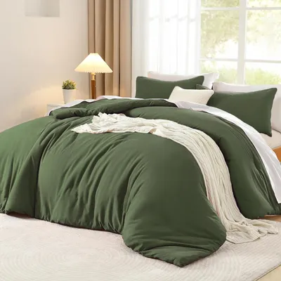 Obrázok produktu pre Súprava posteľnej bielizne Obliečky na vankúše Obliečka na perinu 135x200 a vankúš 80 x 80 cm Zelená