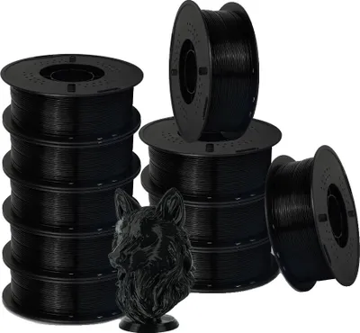 Zdjęcie produktu dla filament do drukarek 3D, materiał PETG, średnica 1,75 mm, 10 kg, czarny