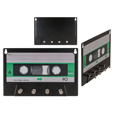 Musikkassette Schlüsselhalter mit vier Haken