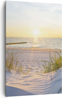 Produktbild von Bild auf Leinwand - Leinwandbild - Einteilig - Düne Strand Meer - 80x120cm - Wand Bild - Wanddeko - Wandbilder - Leinwanddruck - Wanddekoration - Leinwand bilder - Wandbild - PA80x120-3989