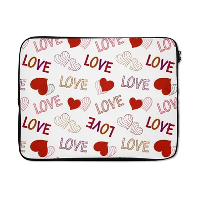 Produktbild von MuchoWow® Laptop Hülle 15 Zoll Liebe - Herz - Muster Laptoptasche - Laptoptasche - Sleeve - Rundum-Schutz