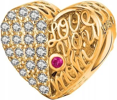 Produktbild von Goldene Anhänger „Ich liebe dich, Mama“ – Beste Mutter – 925er Silber